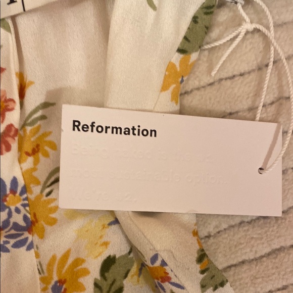 REFORMATION Elegant Floral White Jumpsuit - Picture 9 of 12